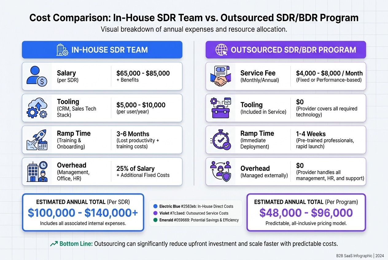 SDR vs BDR comparison — role breakdown, reporting structure, daily activities, and KPIs
